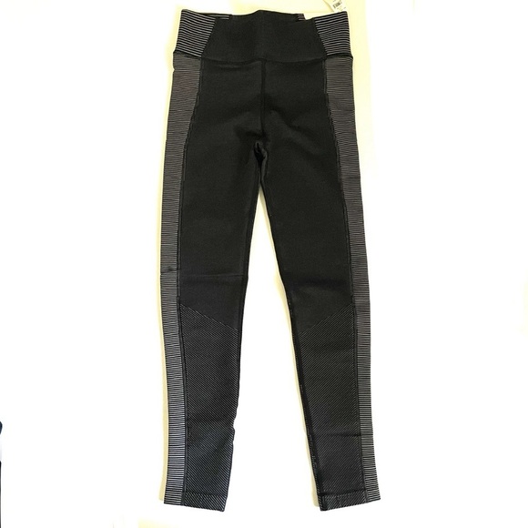 New Offline 7/8 Legging Seamless Two Tone Black Stripe - Picture 5 of 12